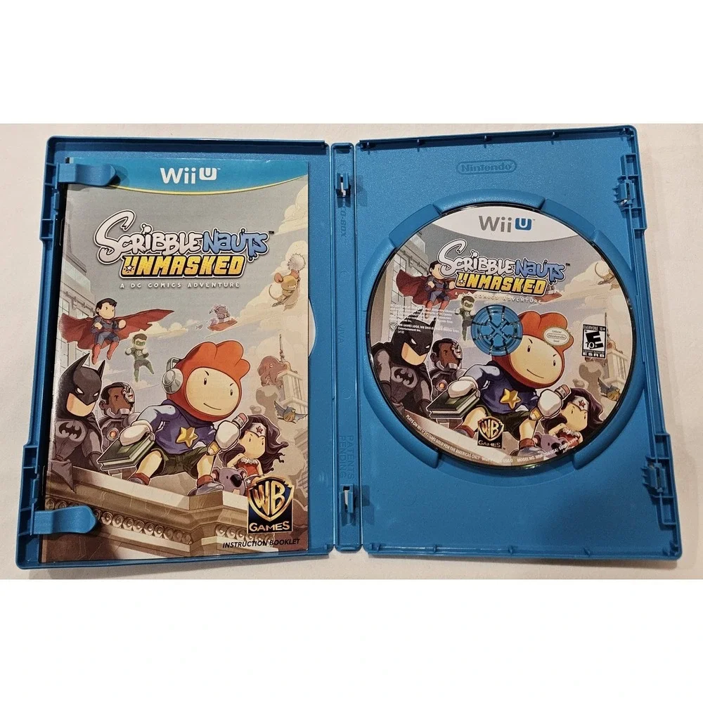 Scribblenauts Unmasked Wii U Complete CIB DC Comics Adventure Untested